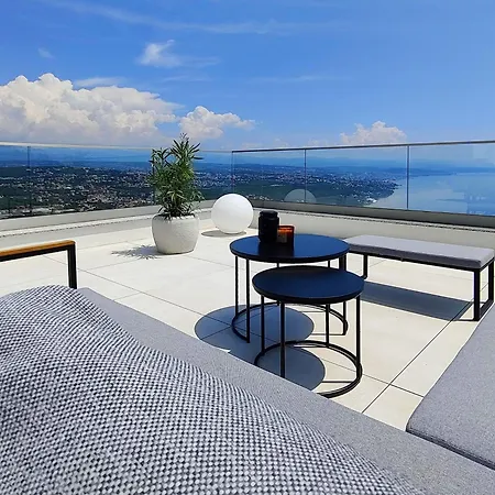 Villa Opatija Sky, For 10 With Panoramic Sea View