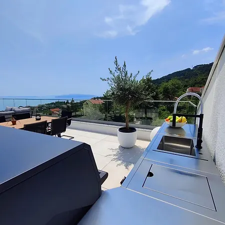 Opatija Sky, For 10 With Panoramic Sea View Vila Donji Rukavac