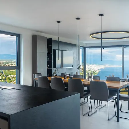 Opatija Sky, For 10 With Panoramic Sea View Villa Donji Rukavac