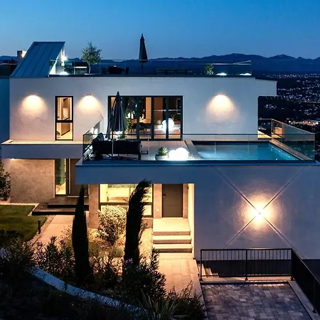 Opatija Sky, For 10 With Panoramic Sea View Villa Donji Rukavac