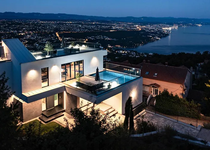 Opatija Sky, For 10 With Panoramic Sea View
