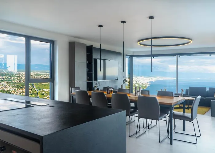 Opatija Sky, For 10 With Panoramic Sea View Villa Donji Rukavac
