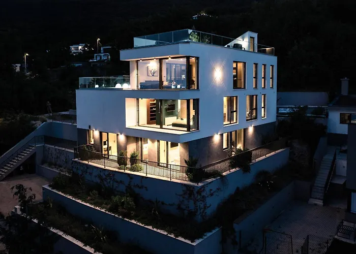 Opatija Sky, For 10 With Panoramic Sea View Donji Rukavac
