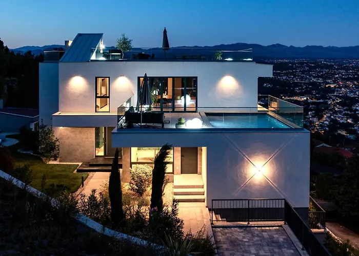 Opatija Sky, For 10 With Panoramic Sea View Villa Donji Rukavac